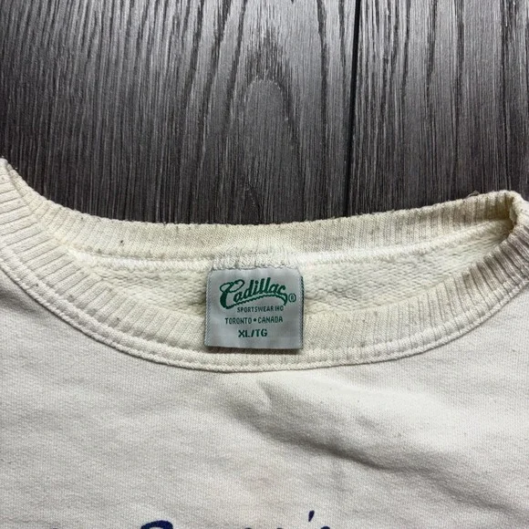 Vintage Molson Canadian Beer 1990s Sweatshirt Large White Beer Canada Bear - Picture 5 of 11